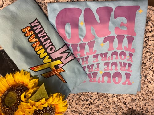 Customer photo review of Gildan Heavy Cotton T-shirt (Small to XLarge)