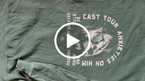 Customer video review of Lion Anxiety Crewneck
