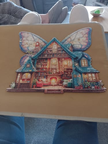 Customer photo review of Butterfly Fairy House Wooden Jigsaw Puzzle