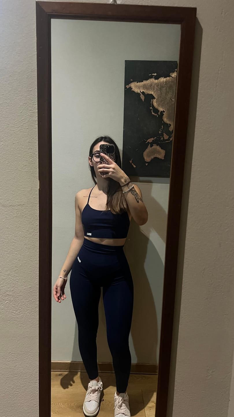 Customer photo review of Leggings Push up Gym Fashion Blu notte