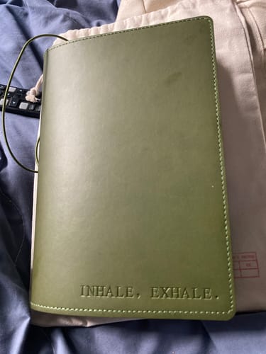 Customer photo review of Refillable Folio - OLIVE GREEN
