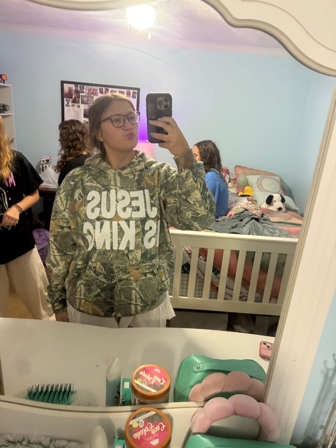 Customer photo review of Jesus Is King Heavy Hoodie