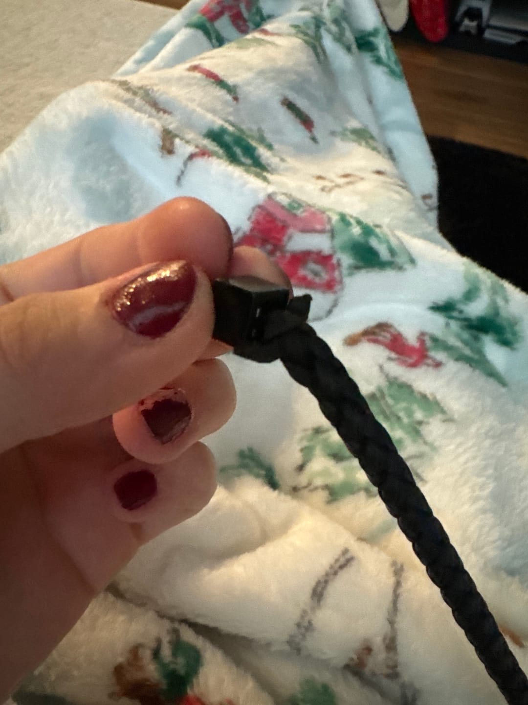 Customer photo review of Black Leather Bracelet | 6MM