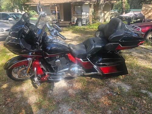 Customer photo review of HR3 Sunset Orange / Sunset Black Fade 5" Stretched Extended Saddlebags For Harley Touring 2014-2023