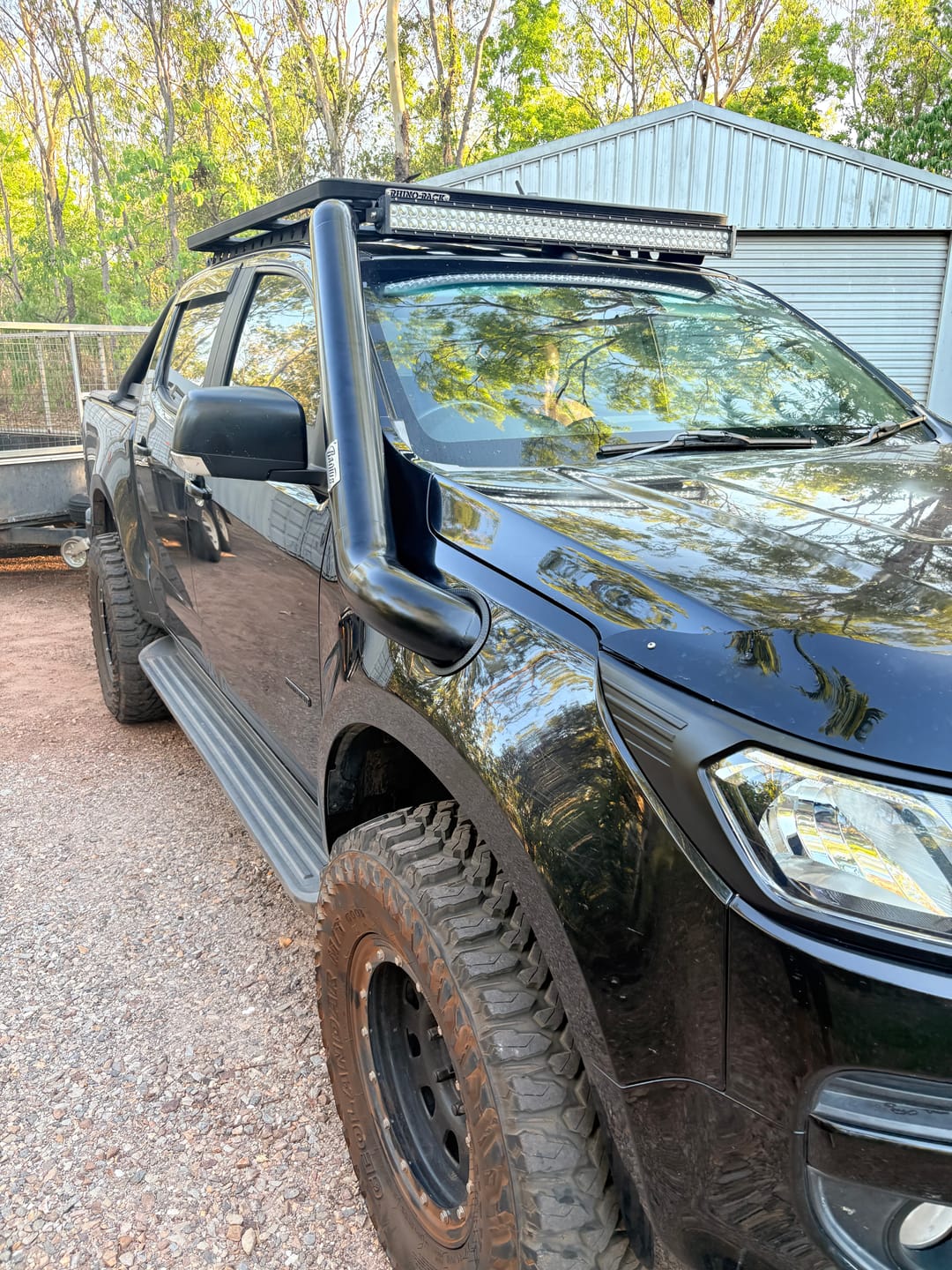 Customer photo review of Stainless Snorkel to suit Holden Colorado RG