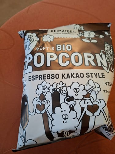 Customer photo review of Püntis BIO Popcorn Espresso Kakao Style
