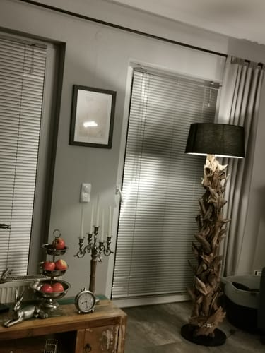 Customer photo review of Stehlampe Treibholz CLEON  | Höhe 165 cm | Lampenschirm Schwarz