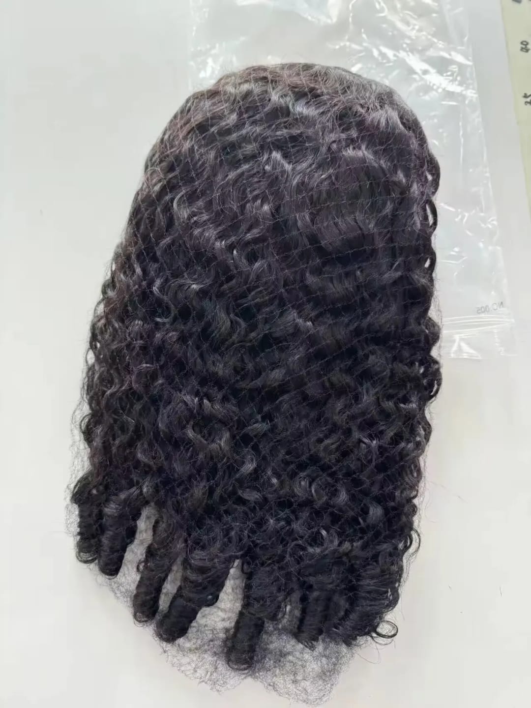Customer photo review of MORE FACE M-cap Burmese Curly Wear Go Wigs Pre Cut 9x6 HD Lace Bleached Knots Glueless Wigs Human Hair Tiny Knots Pre Plucked Hairline