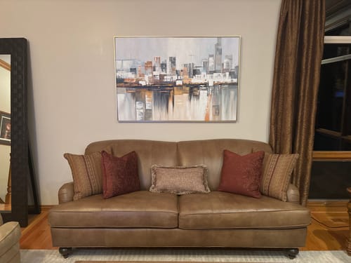 Customer photo review of Large Abstract Urban  Painting #URH07