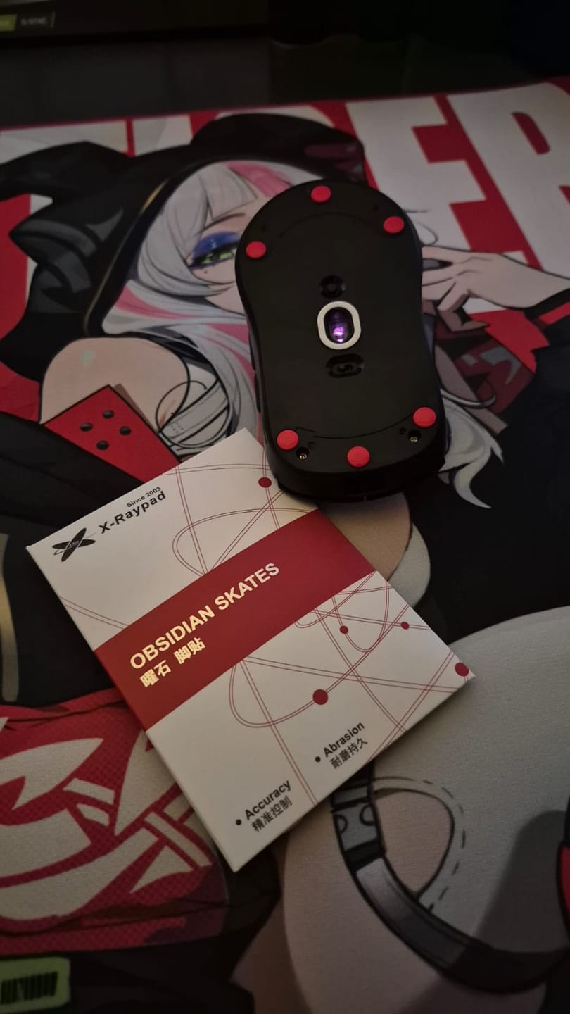 Customer photo review of X-Raypad Obsidian Mouse Skates
