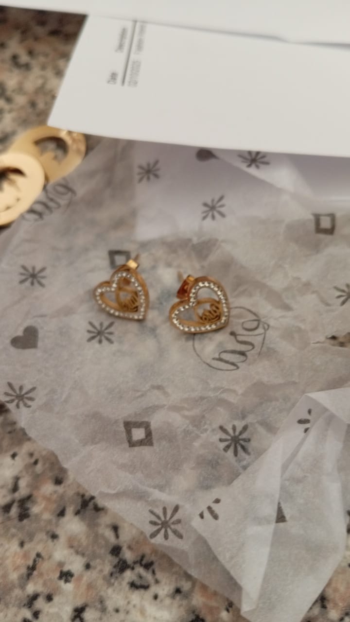 Customer photo review of Gold Thando Luxe Studs