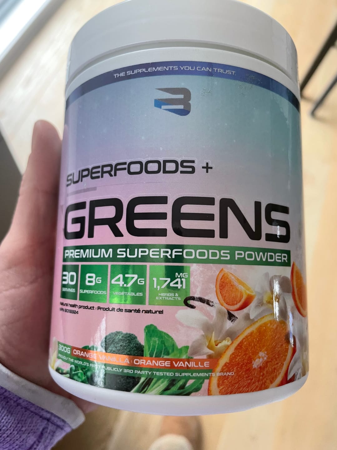 Customer photo review of Believe Supplements - Superfoods + Greens - 300g
