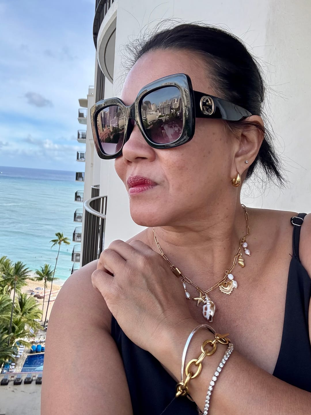 Customer photo review of Deya Earrings (Bundle)