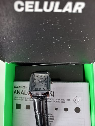 Customer photo review of Reloj Casio Tank Análogo LTP-V007L-7B1UDF Cuero Dial Plateado