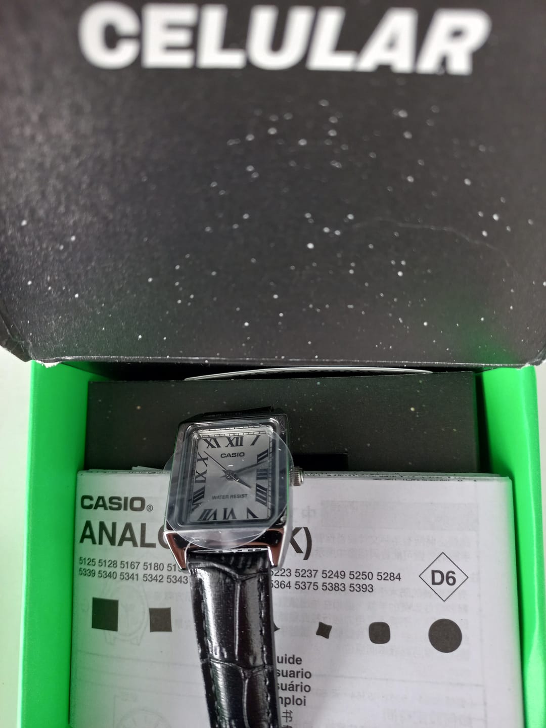 Customer photo review of Reloj Casio Tank Análogo LTP-V007L-7B1UDF Cuero Dial Plateado