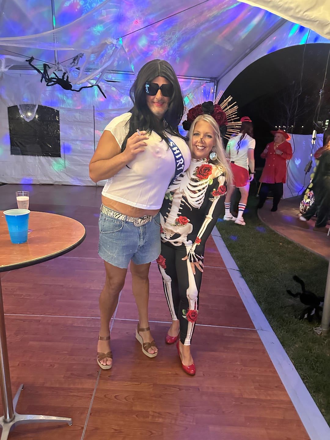 Customer photo review of Skeleton & Roses Costume