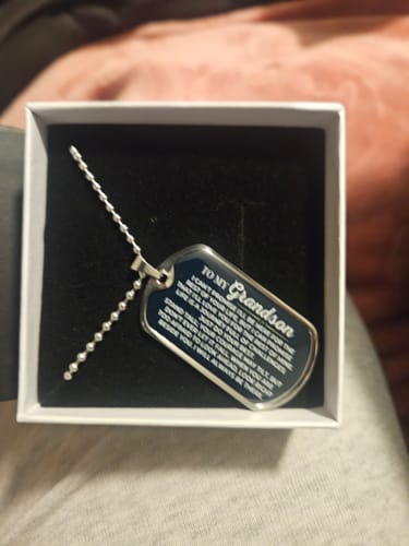 Customer photo review of To My Grandson - Love Tag - SS426GS-DT