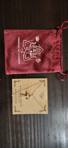 Customer photo review of FREE Today: Modern Crowned in Faith Cross Necklace, Earrings