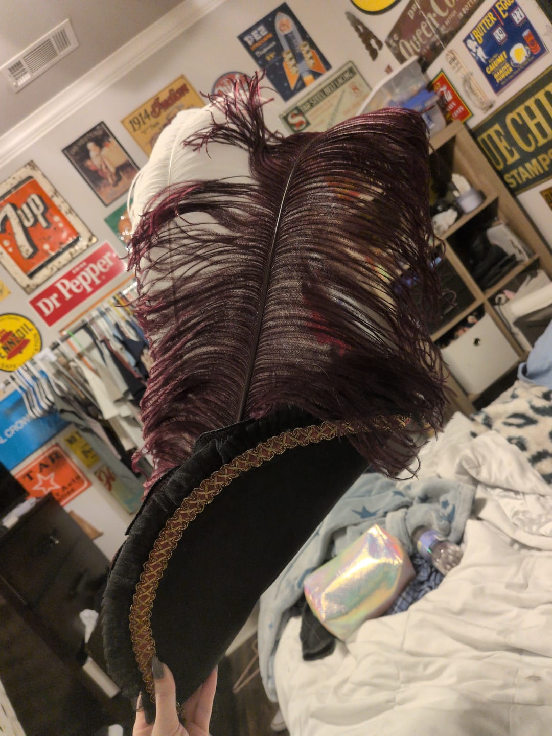 Customer photo review of Ostrich Plume Feathers | Ostrich Plumes