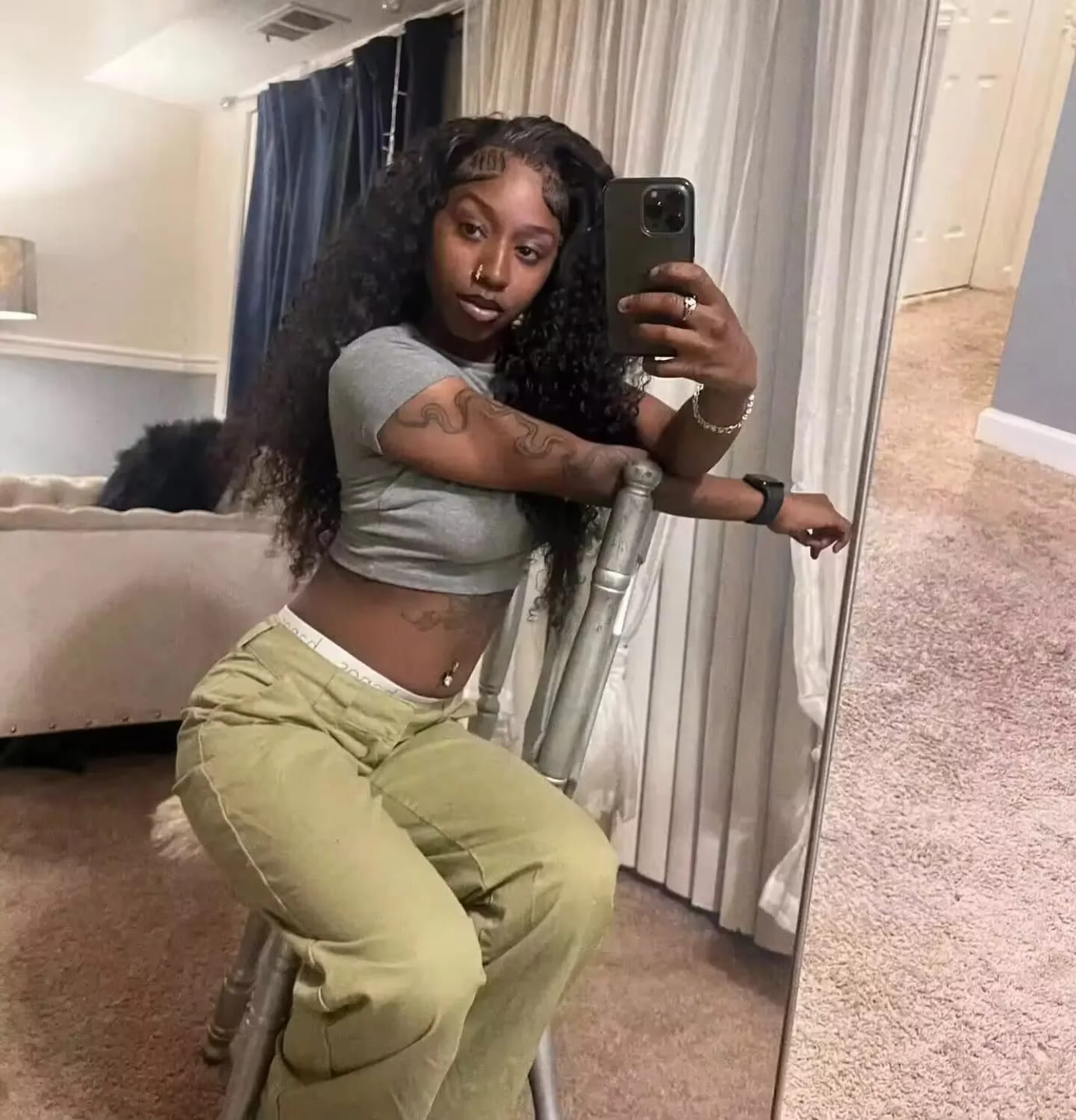 Customer photo review of MORE FACE M-cap Burmese Curly Wear Go Wigs Pre Cut 9x6 HD Lace Bleached Knots Glueless Wigs Human Hair Tiny Knots Pre Plucked Hairline