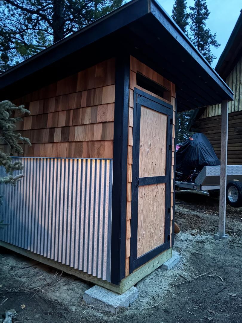Customer photo review of Modern Outhouse Plans