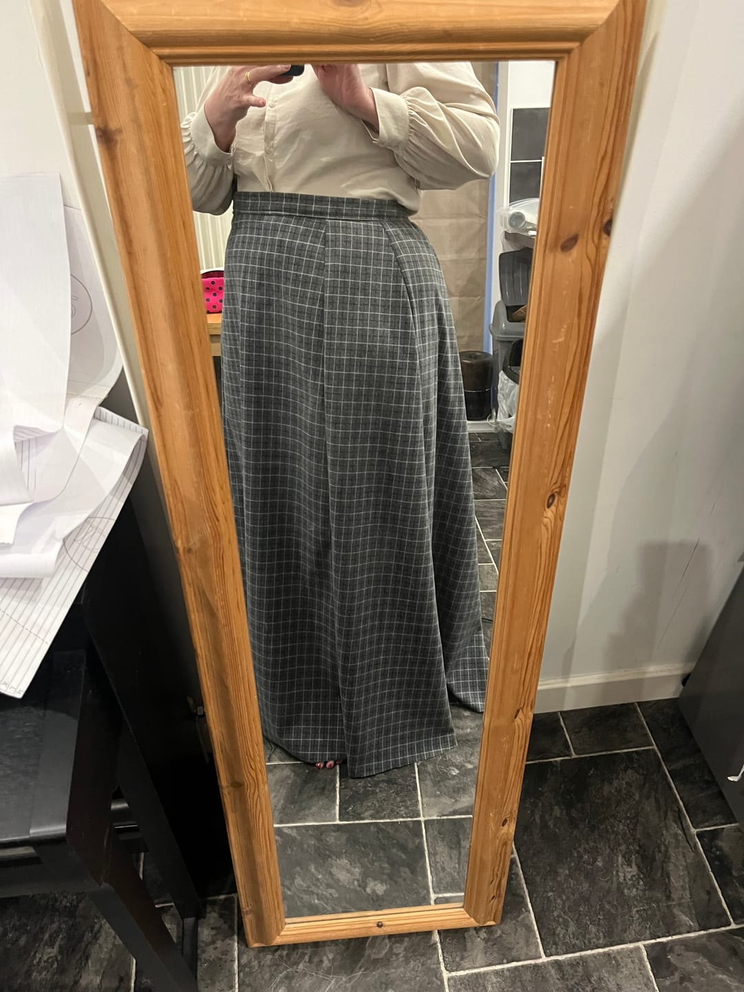 Customer photo review of Checkered Soft Wool Touch Fabric