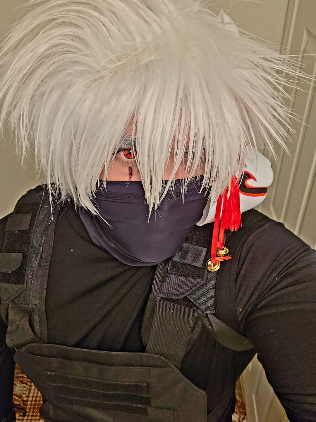 Customer photo review of Sasuke 3 Tomoe Sharingan Eye Contacts (Prescription)