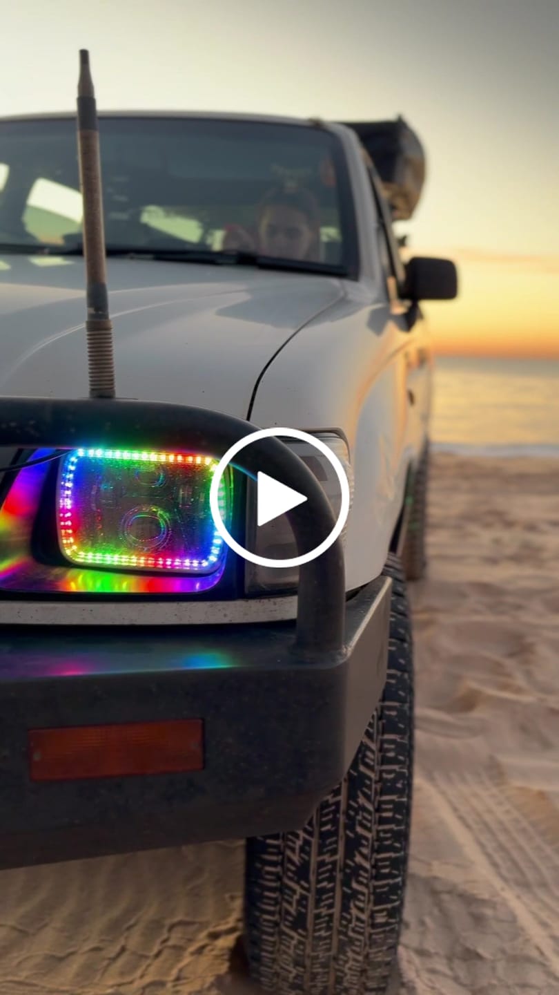 Customer video review of 5X7" LED Colour Chasing Headlights