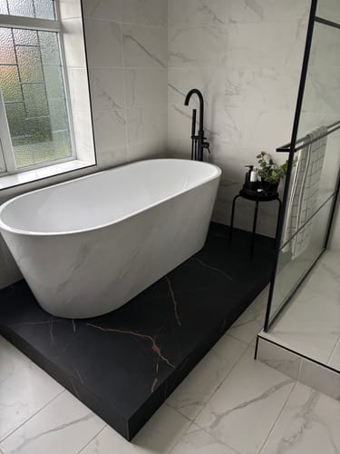 Customer photo review of Elementa Freestanding Oval Bath 1800 x 820mm - White Marble