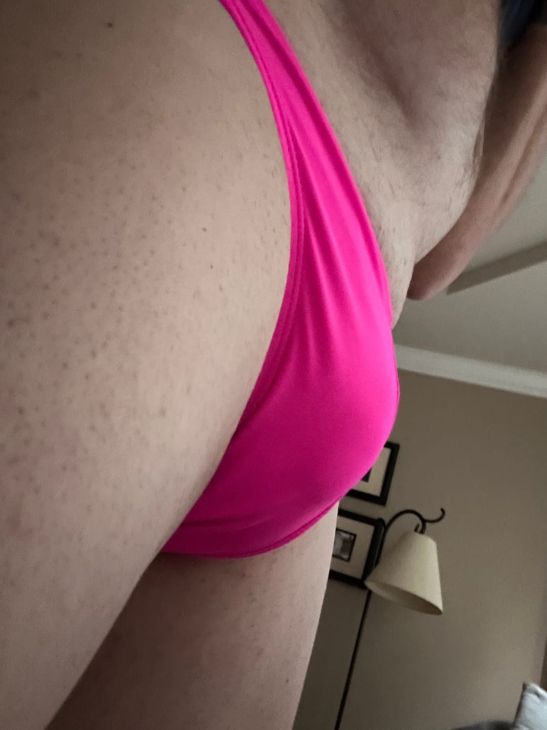 Customer photo review of Men's Quick-Dry Odor-Control Solid Color Side Snap Swim Briefs