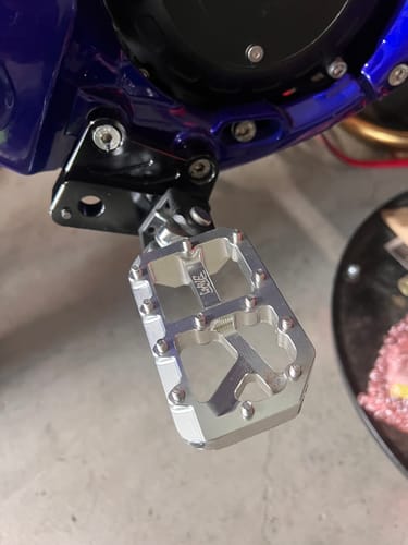 Customer photo review of Upgraded Talaria XXX Foot Peg Bracket – Left & Right Side Replacement Set