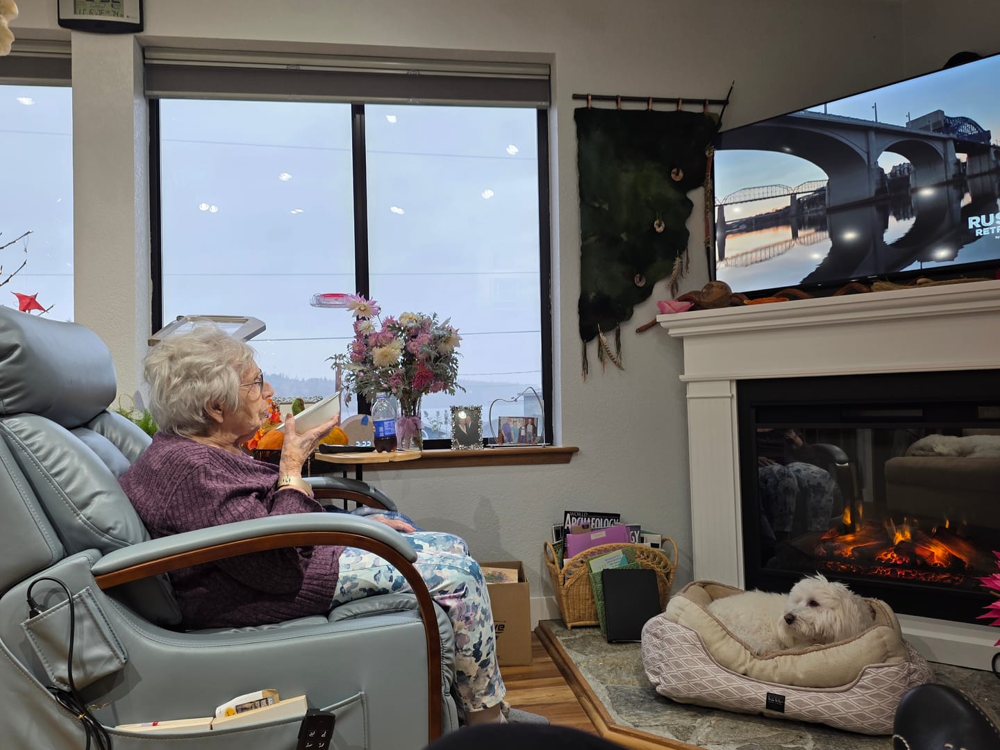 Customer photo review of 9185 Small Power Lift Recliner – Dual Motor, Lay Flat, Heat & Massage