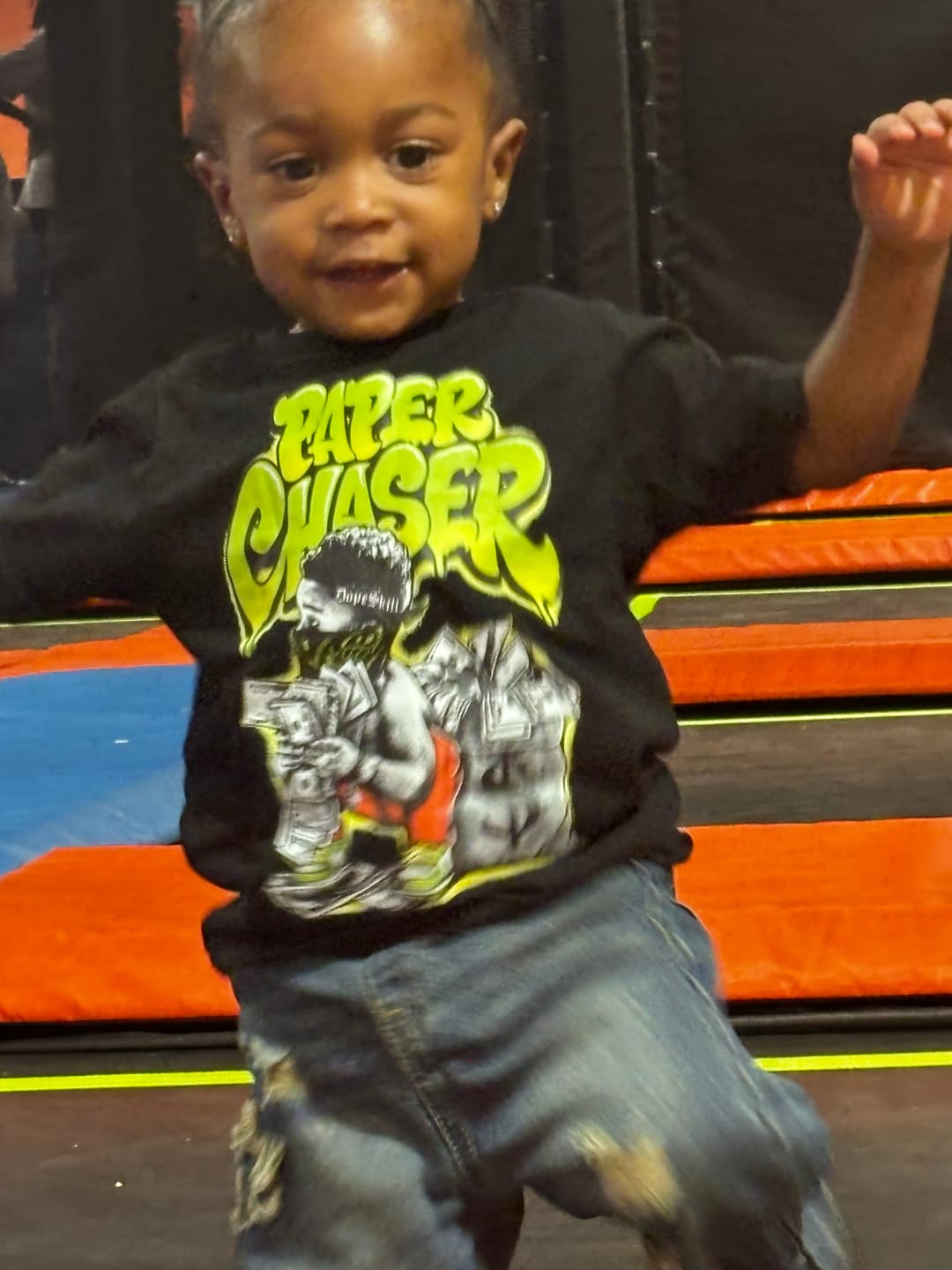 Customer photo review of Neon Green Collection DopeSkill Toddler Kids T-shirt Paper Chaser Boy Graphic