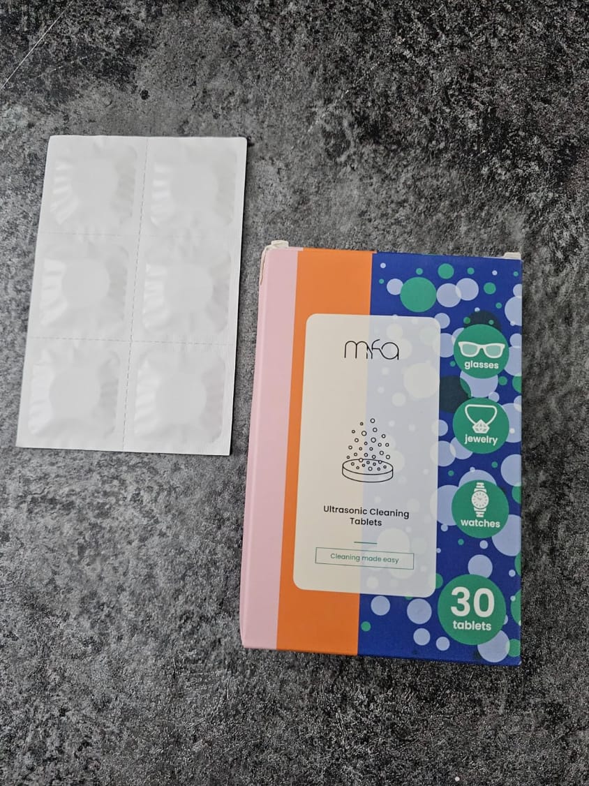 Customer photo review of Ultrasonic Cleaner Tablets for Glasses and Jewelry