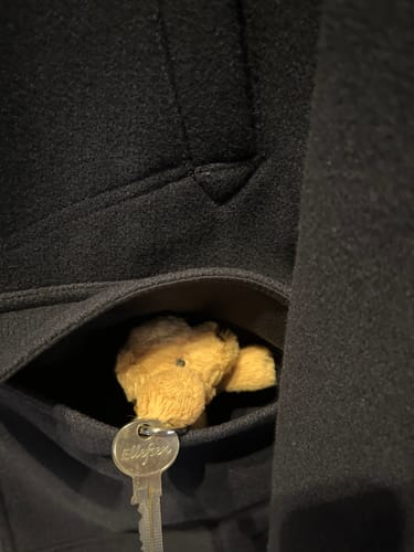 Customer photo review of Smudge Bear Bag Charm | Jellycat