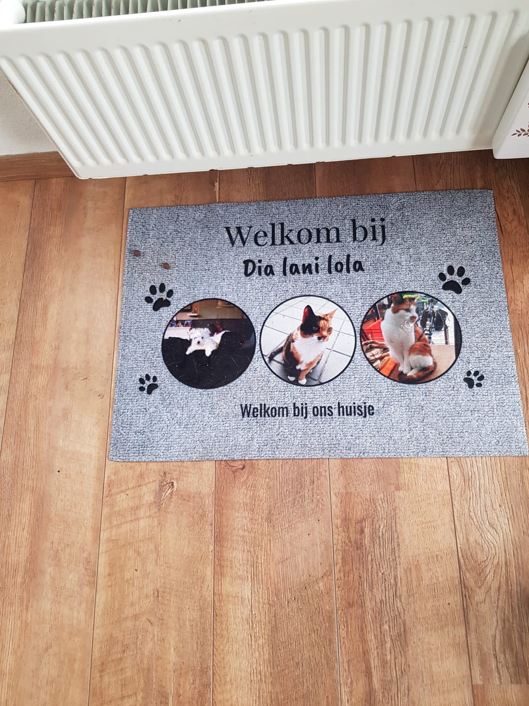 Customer photo review of Eigen foto - Gepersonaliseerde huisdier deurmat