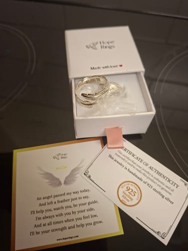 Customer photo review of Feather From An Angel Ring