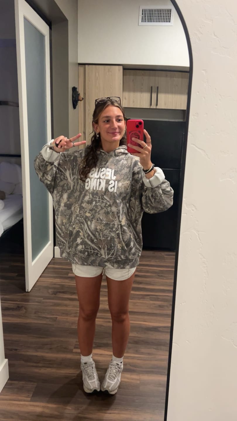 Customer photo review of Jesus Is King Heavy Hoodie