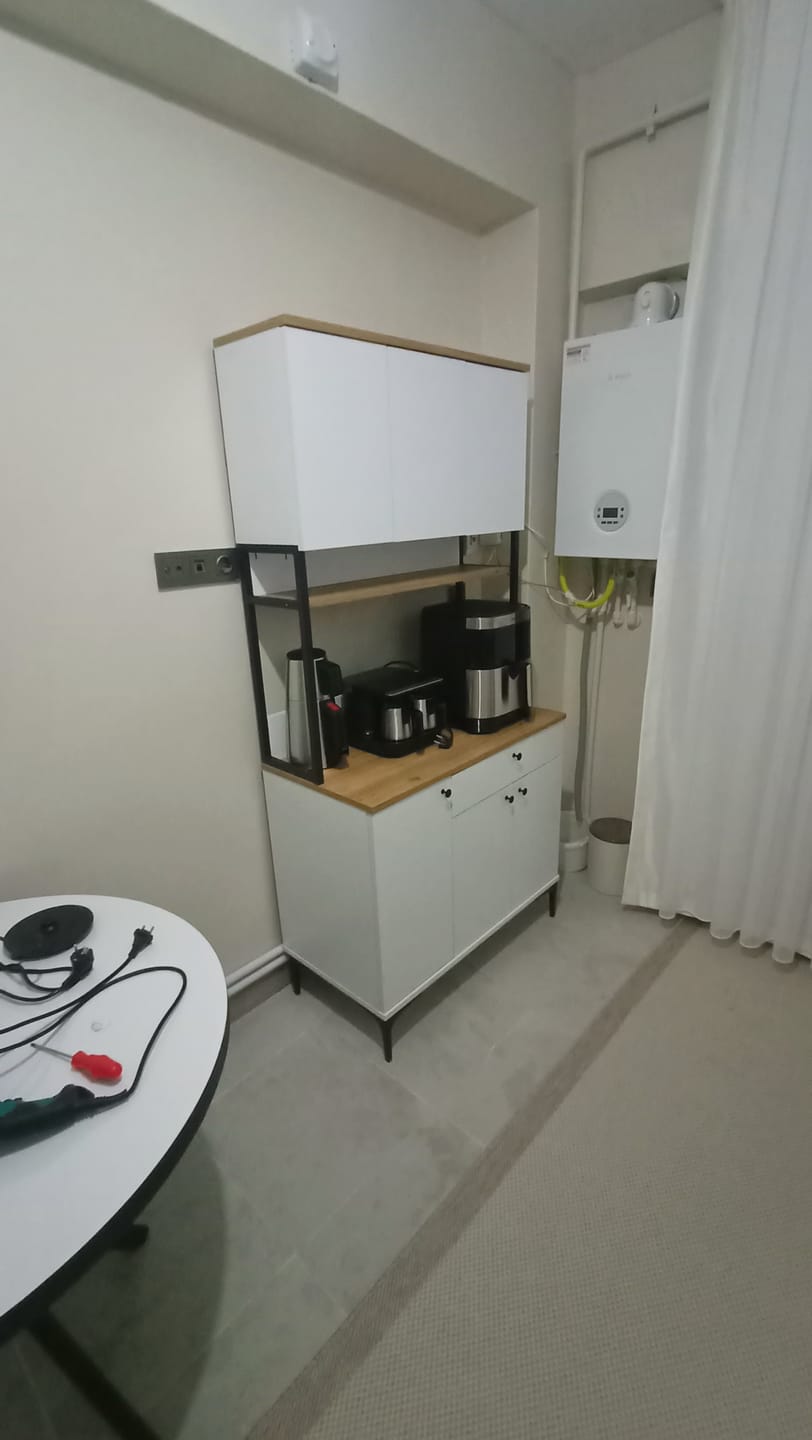 Customer photo review of Rani JE197 Çok Amaçlı Dolap 6 Kapaklı 1 Çekmeceli Kiler Mutfak Dolabı Sepet Ceviz - Beyaz