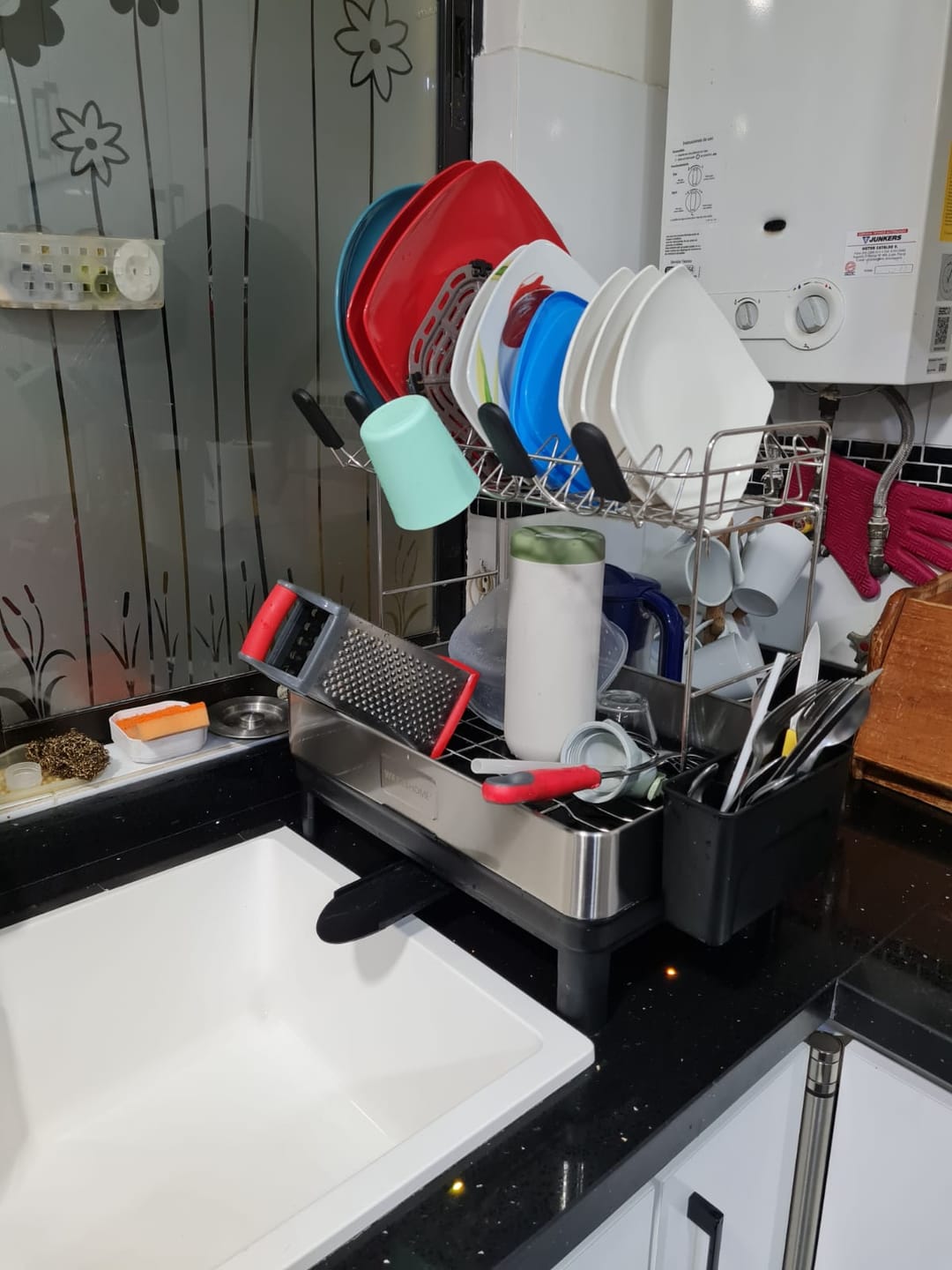 Customer photo review of Escurridor De Platos Inoxidable De 2 Niveles Organizador De Cocina