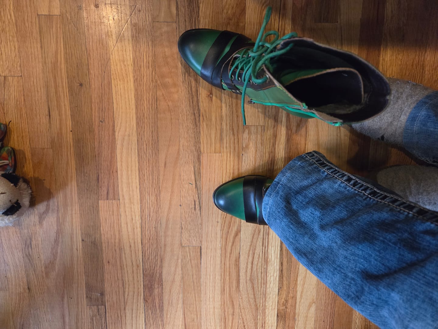 Customer photo review of Vintage Comfortable Genuine Leather Boots