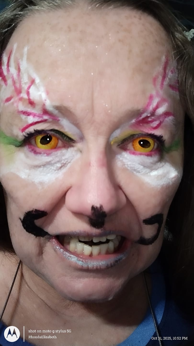 Customer photo review of Halloween DragonMaid Yellow Colored Contact Lenses