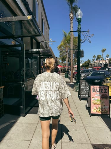 Customer photo review of Pre-Order Jesus Is King Premium Tee