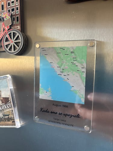 Kundenbewertung mit Foto zu "Unser Ereignis" - Acryl Magnet