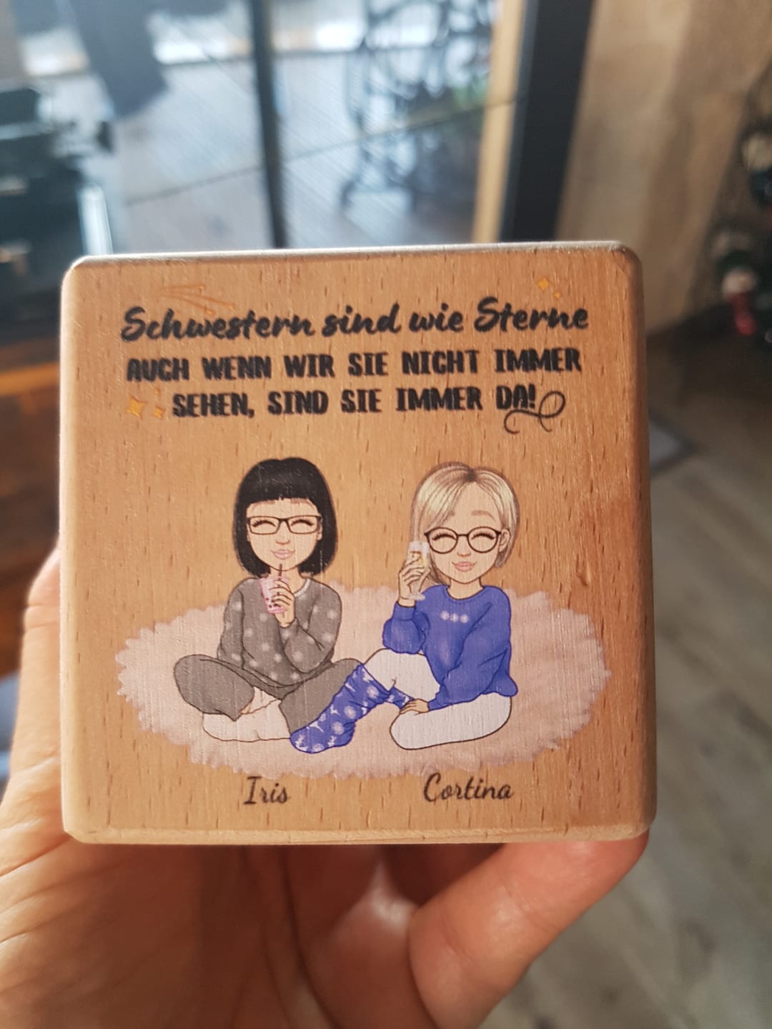 Customer photo review of Herzensmenschen - Personalisierter Kerzenwürfel