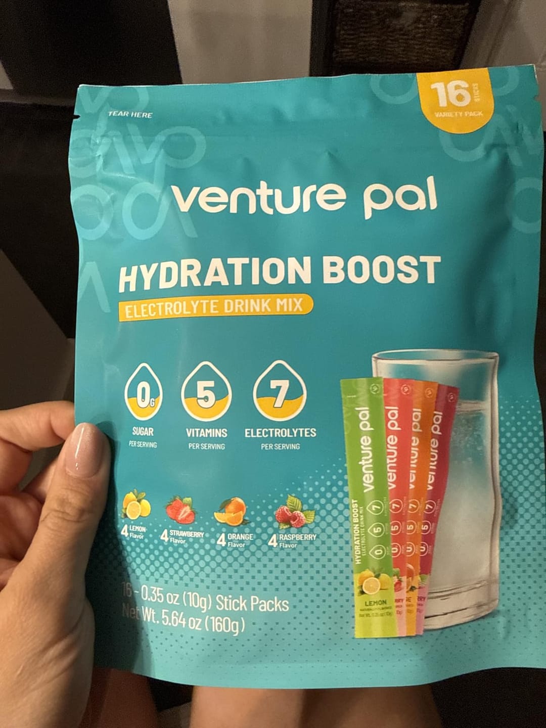 Customer photo review of Sugar Free Electrolyte Powder Packets - Variety Pack - 16 Sticks