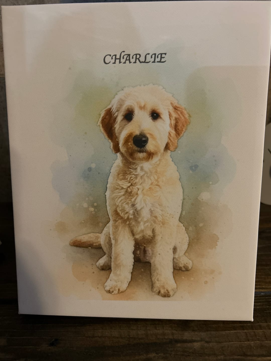 Customer photo review of Watercolor Pet Portrait