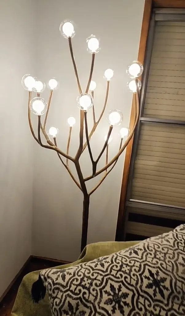 Customer photo review of Rustic Tree Branch Floor Lamp