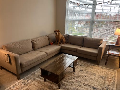 Kristen K. review of Karlstad 2+3/3+2 Corner Sofa Cover, Sectional Sofa Cover image 1 out of 4