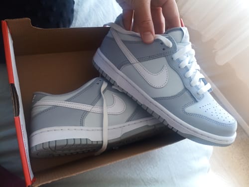 Customer photo review of Nike Dunk Low Two-Toned Grey (GS)
